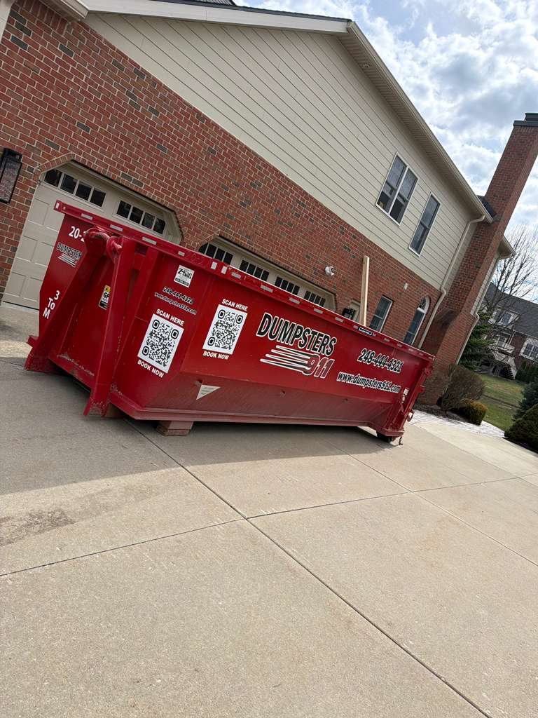 Commercial Dumpster Rental Job Site Truck