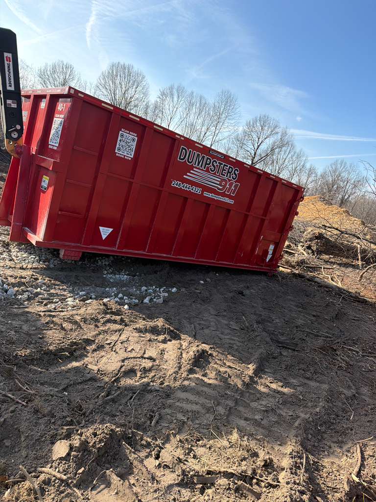 Construction Debris Removal Dumpster Delivery Truck